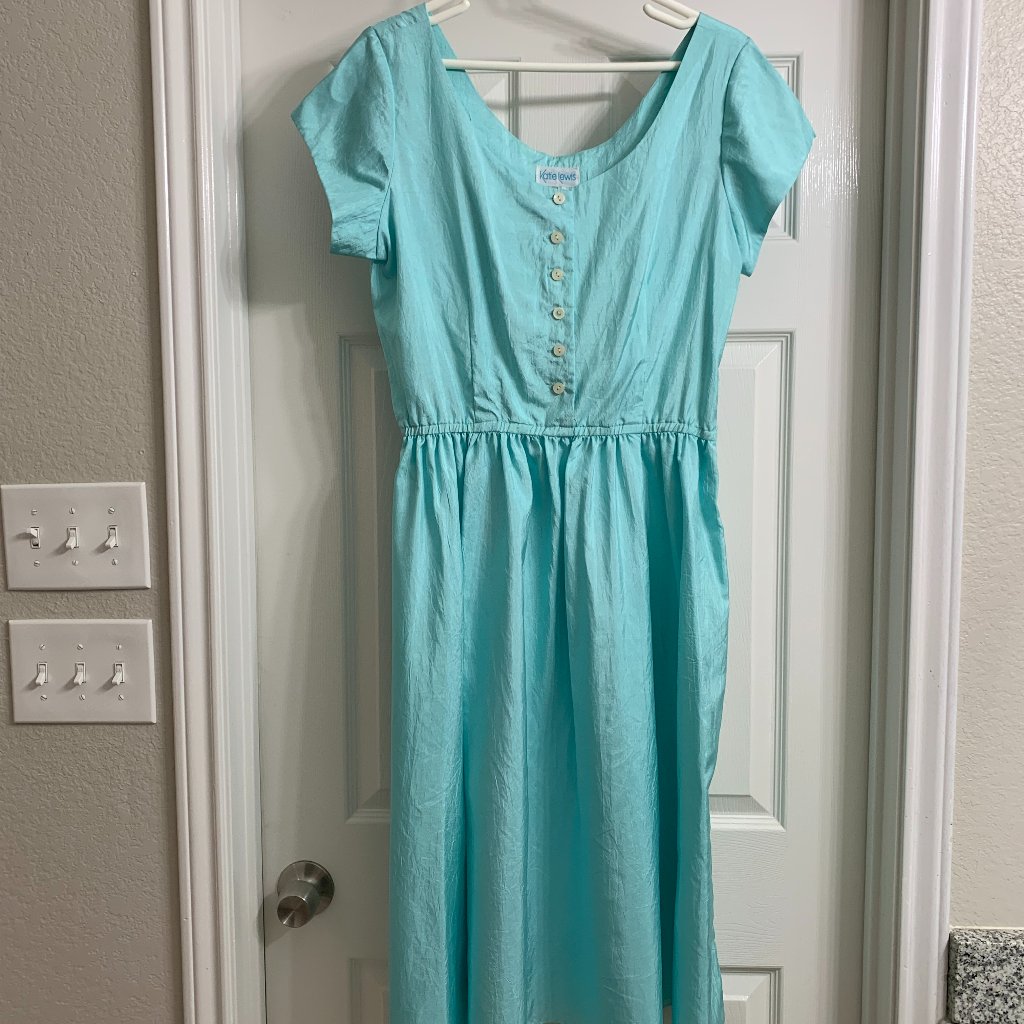 Katie Lewis Brand Womens Mint Green Dress Size 14